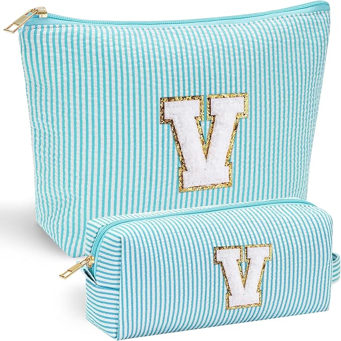 YOOLIFE Makeup Bag for Women - Personalized Makeup Pouch for Girlfriend Bridesmaid Wife | Travel Toiletry Bag for Her Mom | Skin Care Bag Birthday Gift for Sister Friend Mini Makeup Bag Sweet 16 Gifts