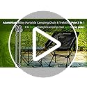 ROCK CLOUD Portable Camping Chair Ultralight Folding Chairs and Trekking Pole 2 in 1 for Outdoor Camp Hiking Backpacking L...