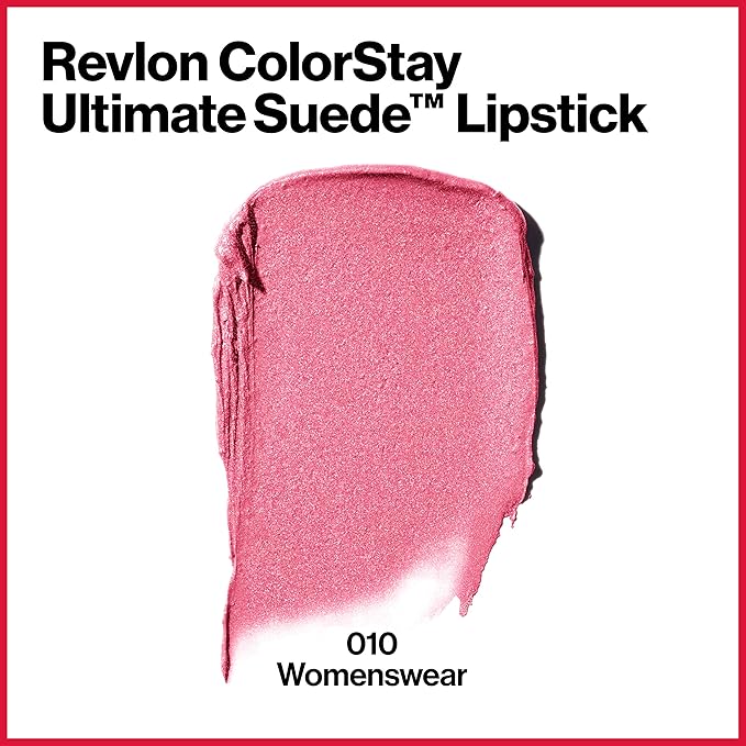 REVLON ColorStay Ultimate Suede Lipstick, Longwear Soft, Ultra-Hydrating High-Impact Lip Color, Formulated with Vitamin E, Womenswear (010), 0.09 oz