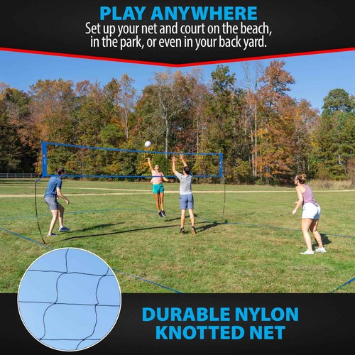 Freestanding Indoor/Outdoor Volleyball Net (20 Feet)