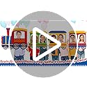 Train Shaped Photo Prop Selfie Frame Party Banner Large Fabric Steam Car Photo Booth Prop Decoration Colorful Train Backgr...