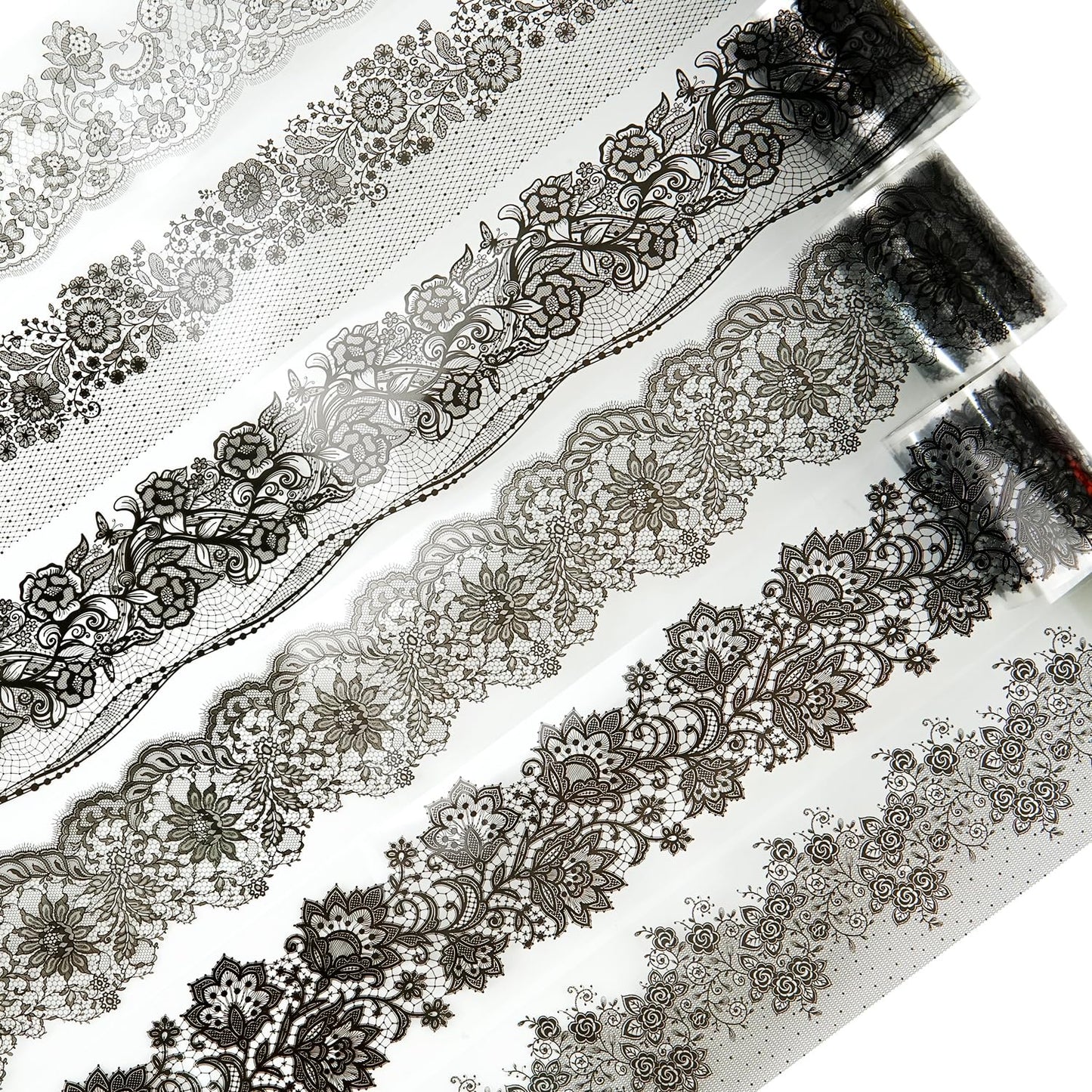 Lace Dream PET Tape Set, 6 Rolls of Elegant Floral Stickers for Scrapbooking, Journaling, DIY Crafts, and Art Supplies