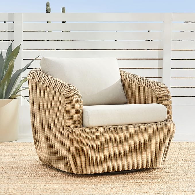 CHITA 8 Pieces Patio Wicker Furniture Set, Outdoor Rattan Bistro Set with Removable Thickened Cushions, Fully Assembled