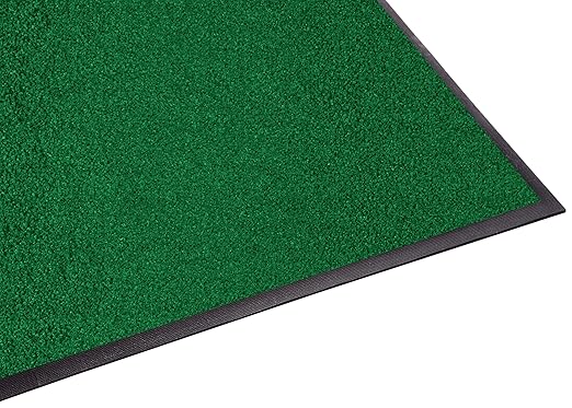 Guardian Platinum Series Indoor Wiper Floor Mat, Rubber with Nylon Carpet, 2'x7', Green