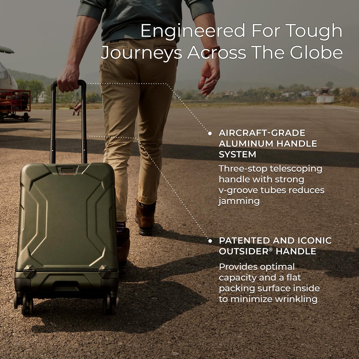 Briggs & Riley International 21" Carry On Spinner - Luggage for Travel, Suitcases with Wheels, Hardside Rolling Bag for Men & Women, Self-Repairing Zipper - Torq Collection, Hunter Green
