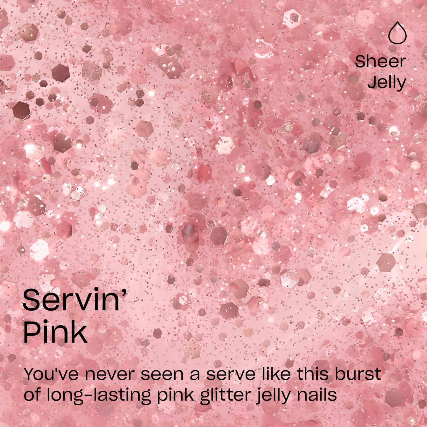 OPI Infinite Shine Servin Pink | Jelly Soft Pink Glitter Long Wear Gel Like Nail Polish | Make 'Em Jelly! Collection | Summer 20