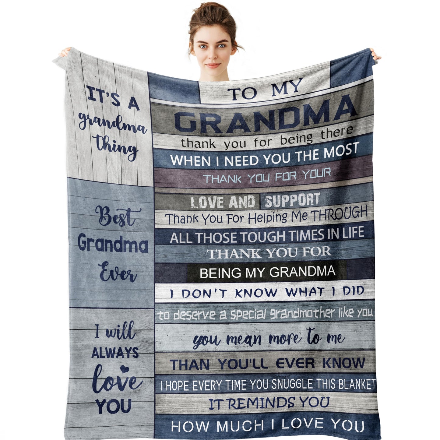 Yamco Grandma Gifts - Birthday Gifts for Grandmother 60" x 50" Blanket - Mothers Day Best Grandma Gift - Great Gigi Presents for Grandmother - Unique Birthday Gift Ideas for Grandmom Mimi Nana Granny