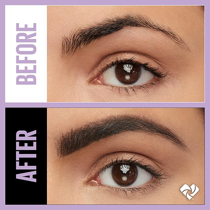 Maybelline Brow Ultra Slim Defining Brow Pencil + Brow Fast Sculpt Brow Gel Makeup Bundle, Includes 1 Deep Brown Eyebrow Pencil and 1 Clear Eyebrow Gel