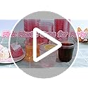 GGOLDMER 50 PCS Pink Plastic Cups - 12oz Disposable Stemless Wine Glasses, Clear Pink Cocktail Party Cups for Valentine's ...