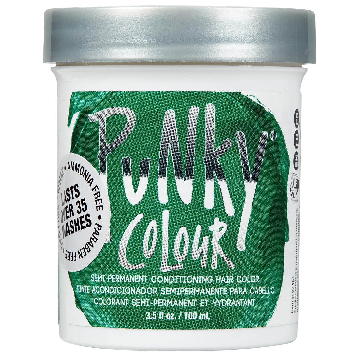Punky Alpine Green Semi Permanent Hair Color - Vegan & Cruelty-Free Conditioning Hair Dye, 3.5 fl oz