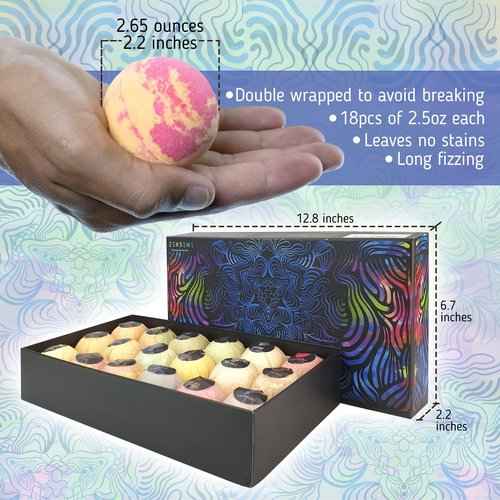 Bath Bombs for Men - Bundle of 26 Scented Organic Handmade Bath Bombs of 2.5 Oz with Natural Essential Oils, Unique Strong Manly Scents, for Boyfriend, Husband, Father or Friend, by ZenseMe