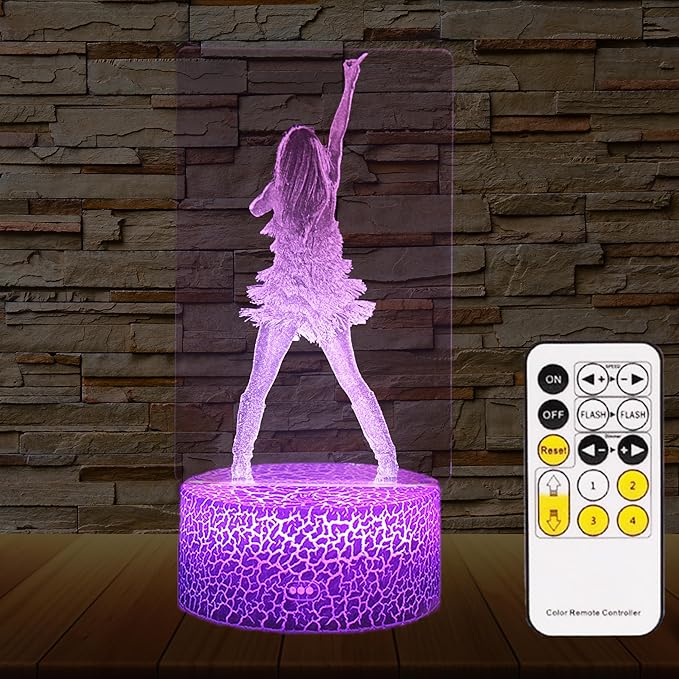 YJYKL Girls Gifts, Singing Girl Birthday Gift, Decoration for Room. Table Lamp for Music Party Supplies.Night Light with 1...