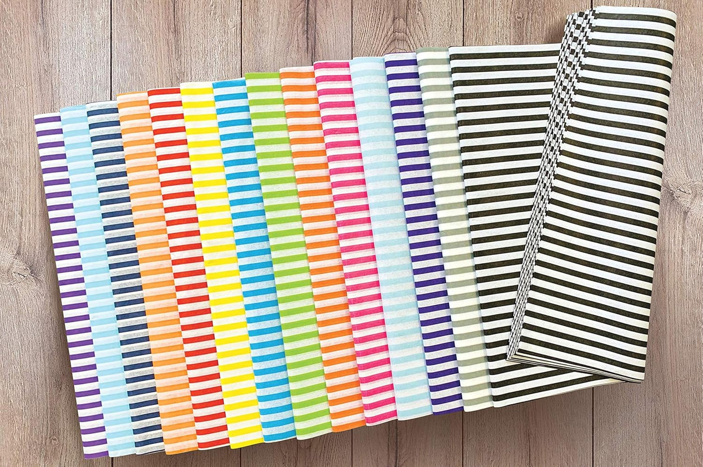 Flexicore Packaging Light Blue Pin Stripe Print Gift Wrap Tissue Paper Size: 15 Inch X 20 Inch | Count: 10 Sheets | Color: Light Blue Pin Stripe