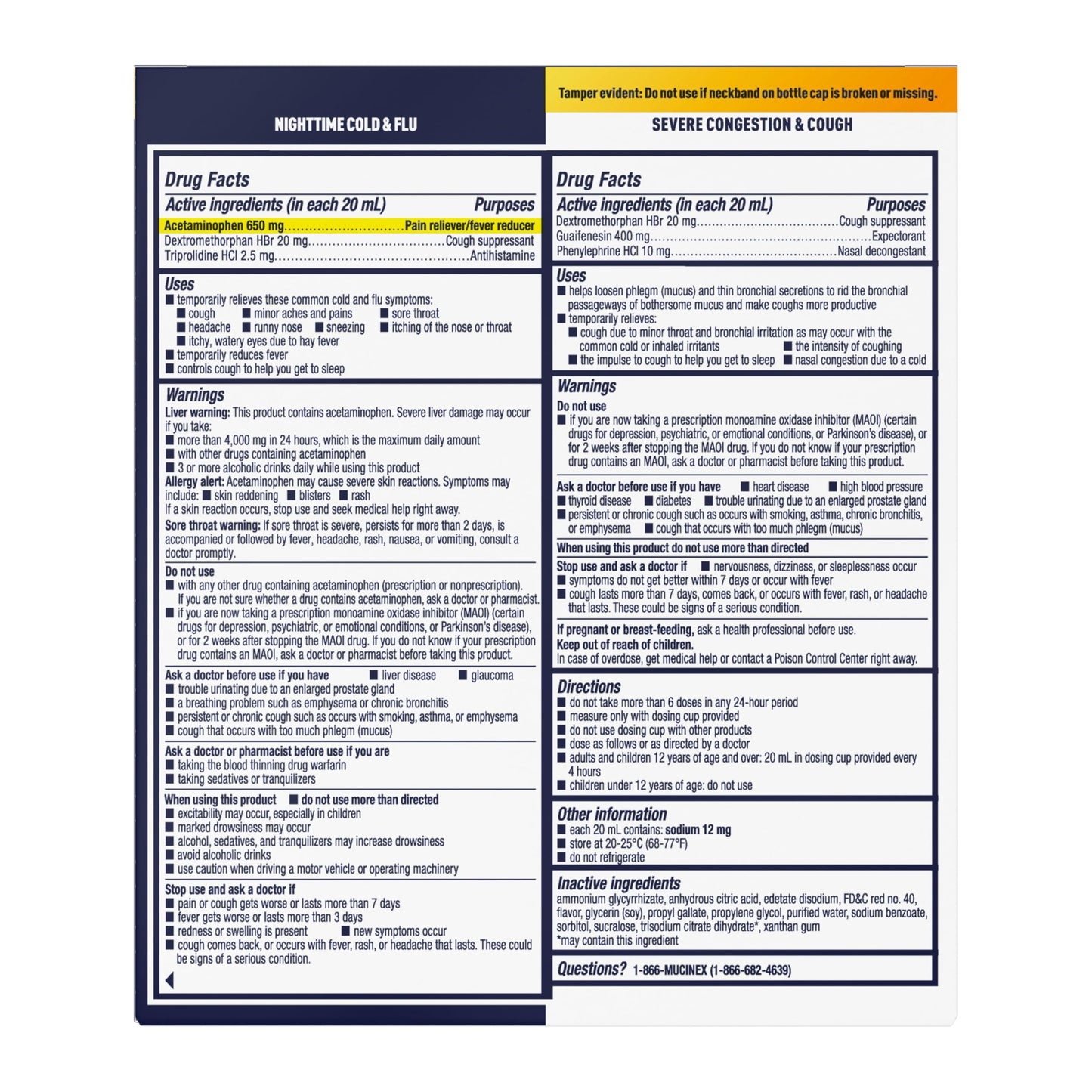 Mucinex Fast-Max & NightShift Combo Pack - Max Strength Cough & Cold Medicines For Mucus Relief, Chest Congestion, Nasal Congestion, Sinus Congestion, Sinus Pressure, Cough Symptom Relief (2x 6 FL OZ)
