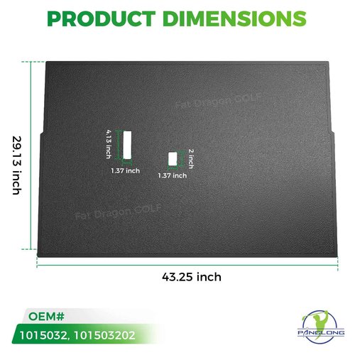 Panglong Club Car DS Floor Mat, Factory Style Full-Coverage Club Car Floor Mat, Suitable for Club Car DS 1982-up Golf Cart, Replace OEM#1015032, 101503202