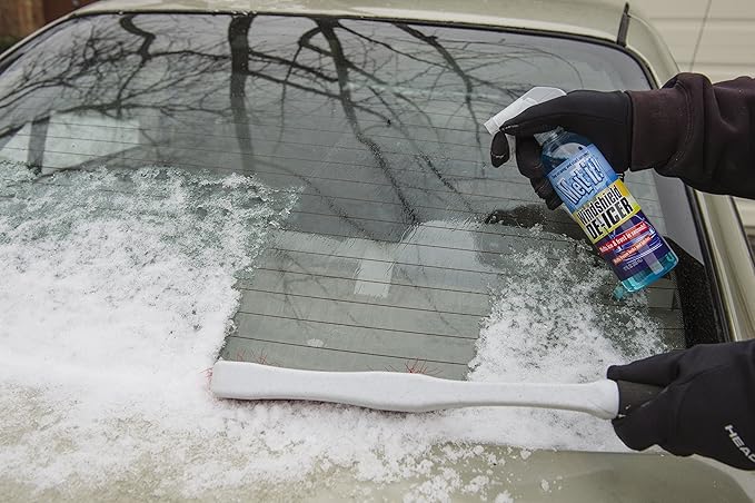 E·Z·R Windshield De-Icer. Melt it! Instantly Melts Ice & Winter Frost For Car Windshields, Windows, Mirrors, Key Locks, & Latches, Snow Melting Defrost Liquid For Car Window Cleaner, 17 Fl Oz Spray