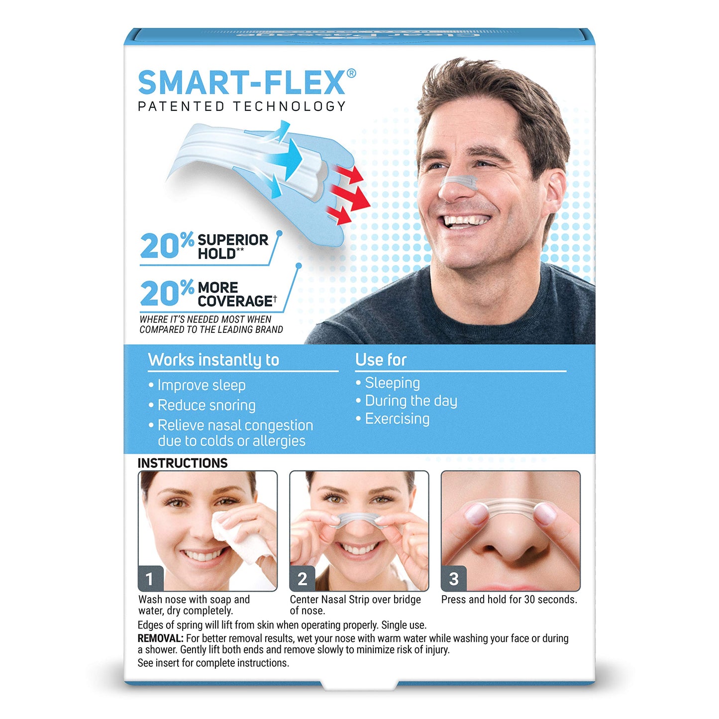 Clear Passage Nasal Strips Medium, 100 ct | Works Instantly to Improve Sleep, Reduce Snoring, & Relieve Nasal Congestion Due to Colds & Allergies
