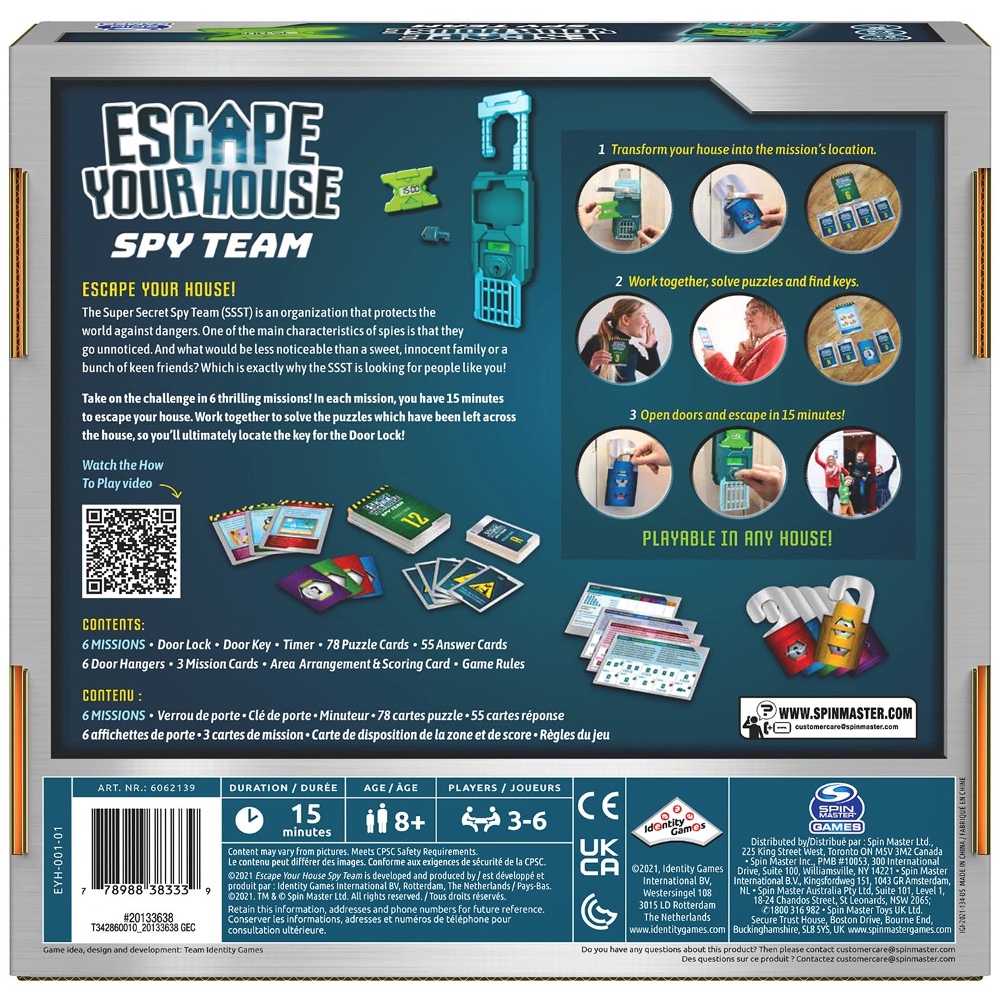 Escape Room The Game, Escape Your House: Spy Team Fun Strategy Family Board Game, for Kids Aged 8 and up