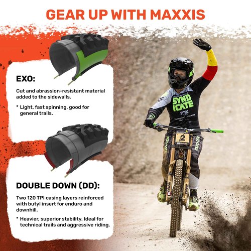 Aggressor Mountain Bike Tire - 29x2.50WT, 63-622, Dual, EXO, Tubless Ready, WT, Bundle with Cycle Crew Tire Lever