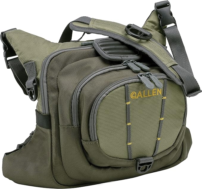 Allen Company Fall River Fly Fishing Chest Pack - Fits up to 6 Tackle/Fly Boxes and Other Accessories - Olive