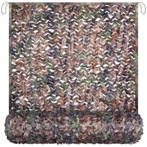 iunio Camo Netting Camouflage Netting, 10ft×10ft, 10x20ft, 20ft×20ft, Mesh Backing Oxford Fabric Camo Net Military Surplus, Hunting Blind for Deer Stand, Party Decorations, Photograph and Car Cover