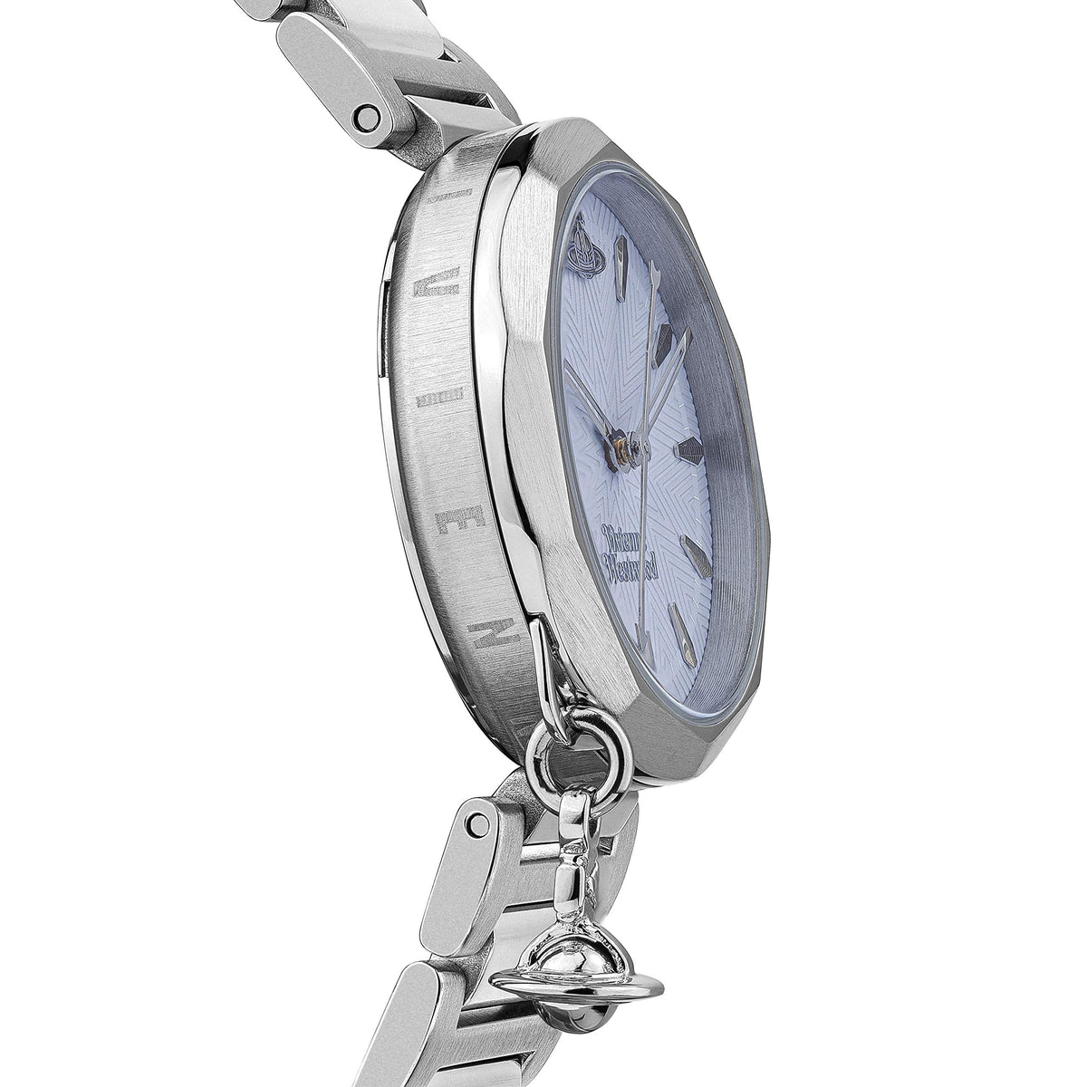 Vivienne Westwood Poplar Womens Quartz Watch with Blue Dial and Silver Stainless Steel Bracelet