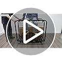 Eastrexon Updated Folding Table Cart, 5" Swivel Wheels Heavy Duty Table Dolly, Drywall Dolly Cart w/ 2000 LBS & 10 Table C...
