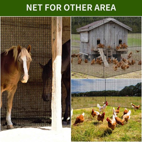 NQB Golf Practice Net with Steel Hanging Kit & Nylon Rope, 10x20FT Hitting Net for Multiple Sports