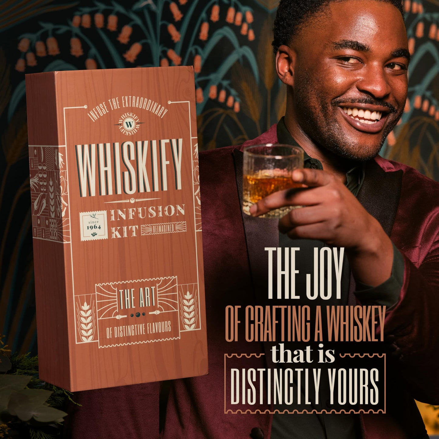 DIY Whiskey Gifts for Men - Infusion Kit & Whiskey Decanter Set with Botanicals - Bourbon Gifts for Men, Birthday Gift for Dad & Husband, Cocktail Maker for Christmas & Valentines Day by Whiskify