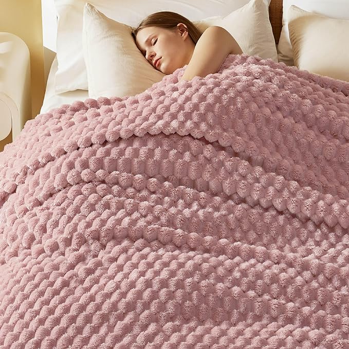 Bedsure GentleSoft Blankets Queen Size for Bed - 350GSM Super Soft Cozy Blanket for Women Men Girls as Gifts, Large Fuzzy ...