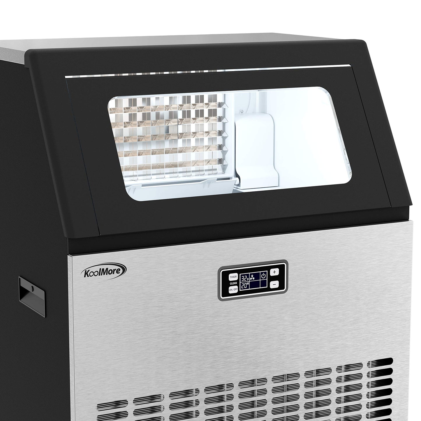 KoolMore - CIM266 Undercounter Ice Maker Machine, Commercial and Residential, Produces 265 lbs. of Cubes in 24 Hrs, Energy Efficient for Bar, Cafe, Restaurant or Event Use, Black