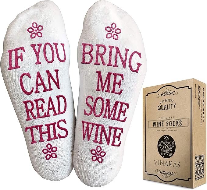 Funny Socks for Women – Unique Gifts & Accessories for Wine Lovers – Gag Gift Idea, Perfect Birthday Present for Her