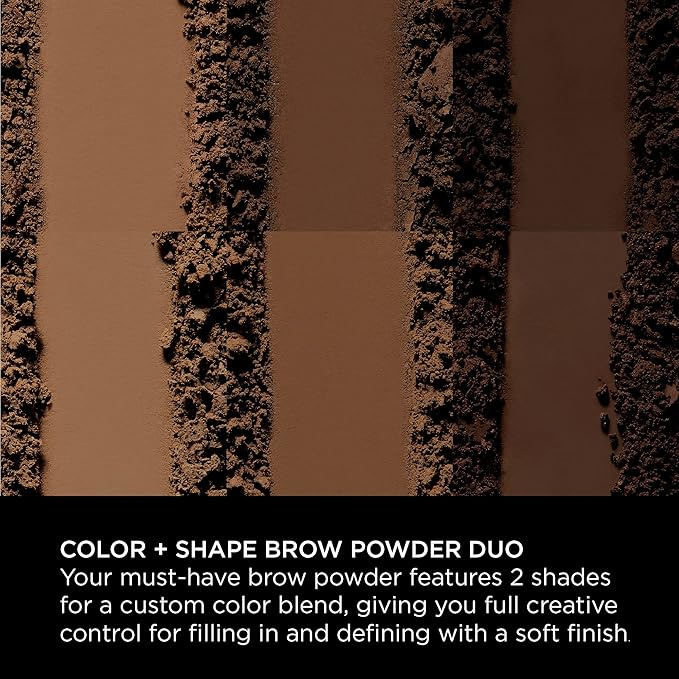 Sigma Beauty Color + Shape Brow Powder Duo - Eye Brow Palette for Natural, Defined Brows - Dark and Light Brow Powder to Tint and Highlight - Vegan, Paraban Free, Sulfate Free Brow Make Up - light