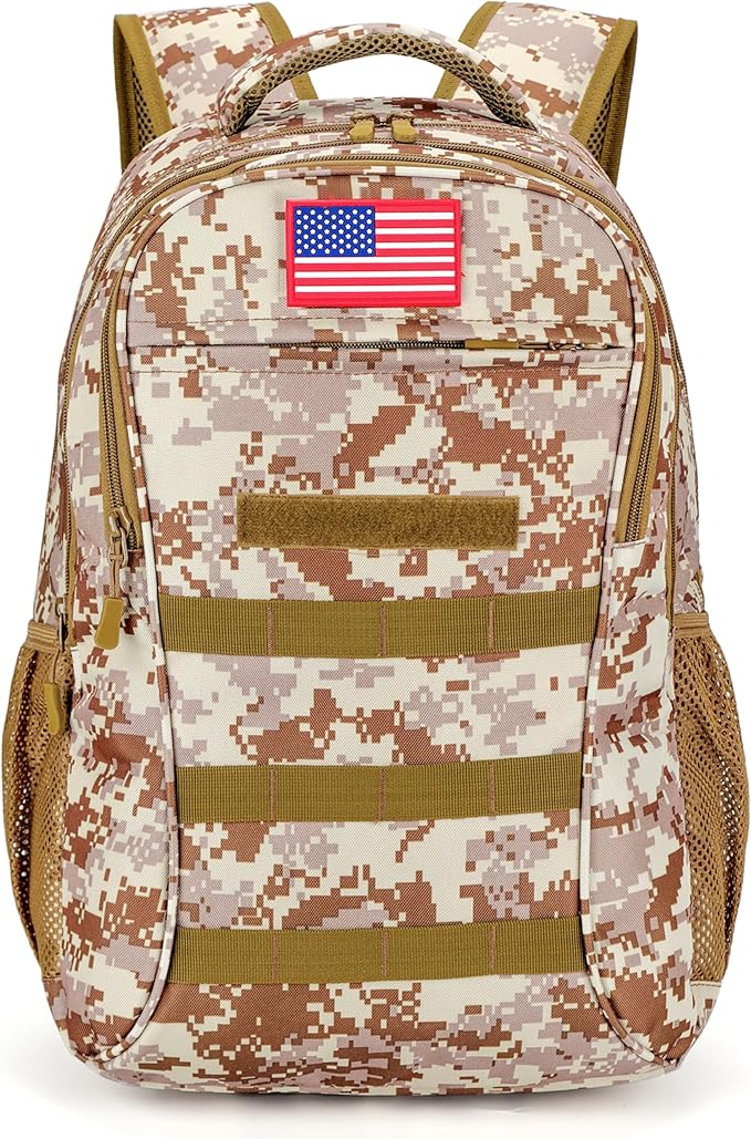 HYSANOG Boys Backpack for School,Military Teen Boys Backpack with USB Charging Pot,Camo Backpack Men 40L