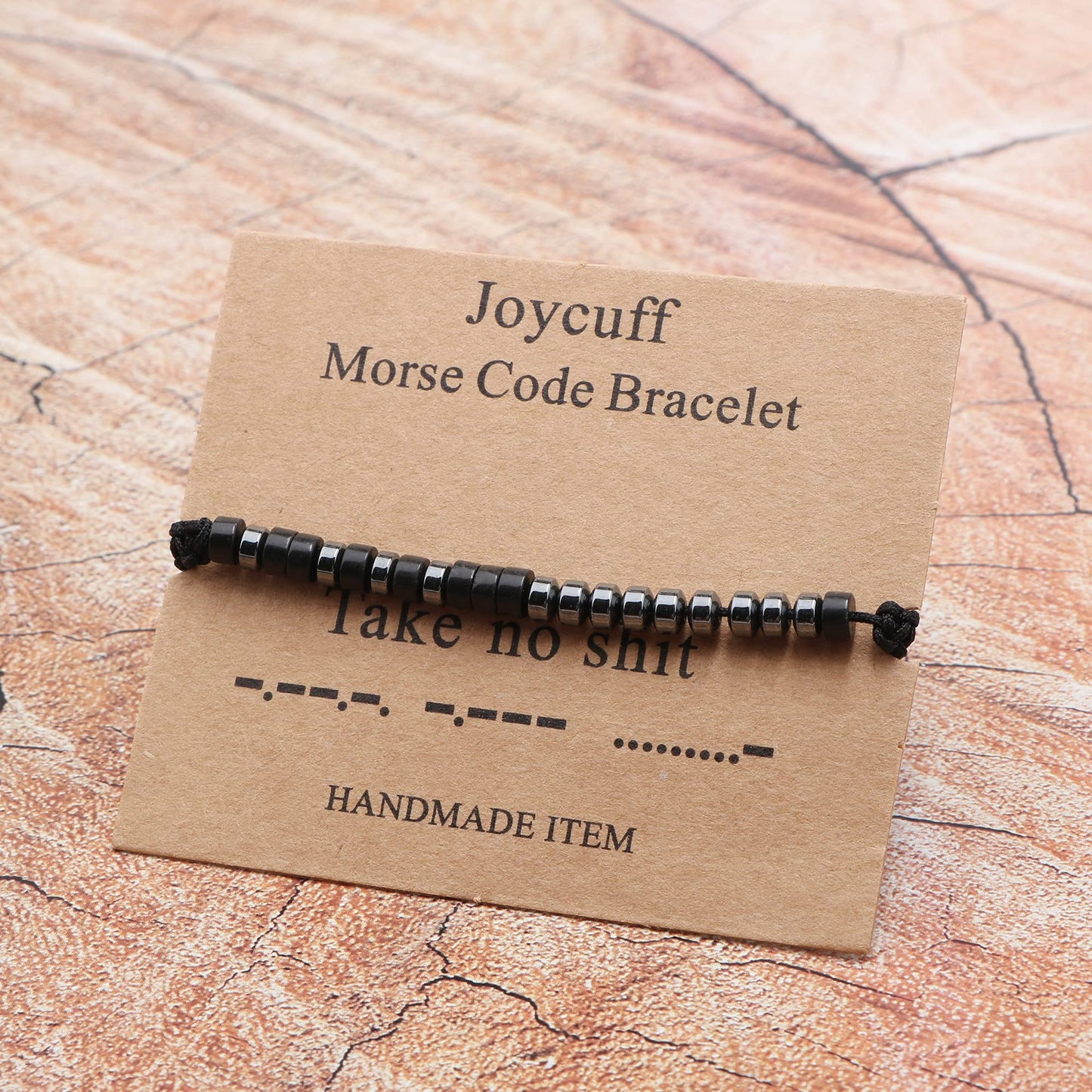 JoycuFF Morse Code Bracelet for Women Inspirational Secret Message Handmade Jewelry Funny Christmas Birthday Gifts for Men Her M