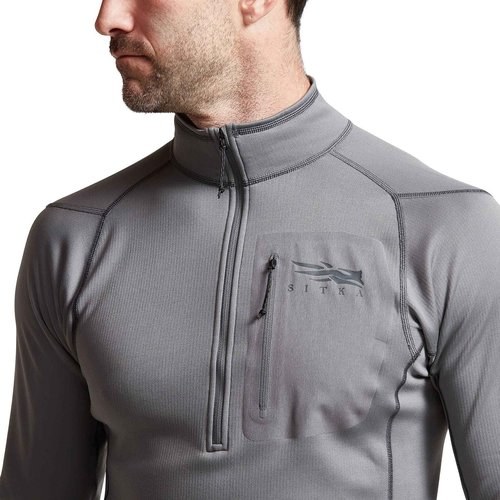 SITKA Gear Men's Core Midweight Zip-T Long Sleeve Hunting Shirt, Woodsmoke, X-Large