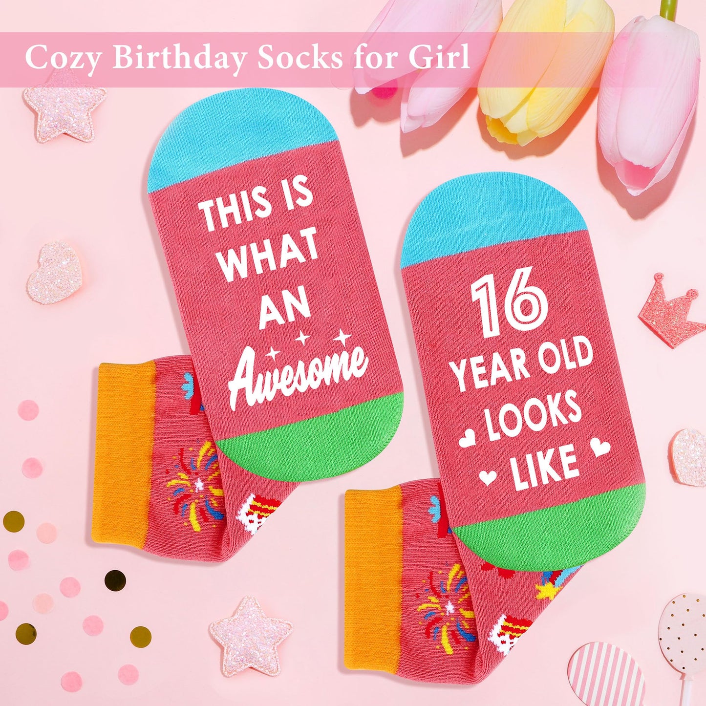 Sweet 16 Gifts for Girls Happy 16th Birthday Gifts for Girls Sweet Sixteen Gift for 16 Year Old Girl Trendy 2025 Pink 16 Year Old Girl Birthday Gift Ideas 16th Decoration for Granddaughter, Daughter