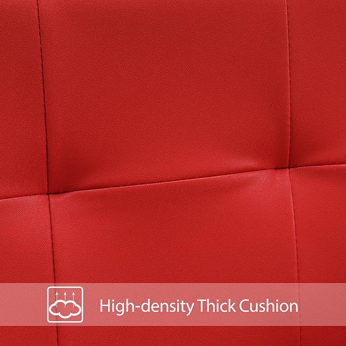 BarberPub Salon Chair for Hair Stylist Hydraulic Barber Styling Chair, Beauty Spa Equipment 8813 (6" Seat Height Adjustment) (Red)