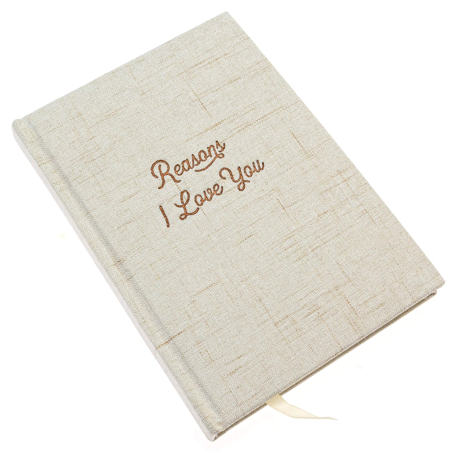 Avocado Goods Reasons Why I Love You - Blank Hardcover Love Book, Why I Love You Linen Journal Gift Book for Boyfriend or Girlfriend, Husband or Wife, Bride & Groom, or Couples I Love You Gifts Notebook, Love Journal