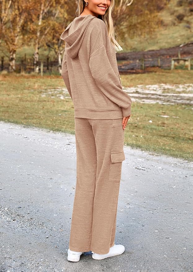 PRETTYGARDEN 2 Piece Sets for Women Fall 2026 Sweatsuits Outfits Lounge Matching Hoodie Set Travel Track Suits Winter Clothes