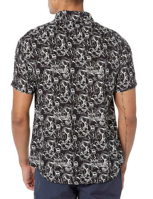 Karl Lagerfeld Paris Mens Sportswear Shirt,Black/White,XL