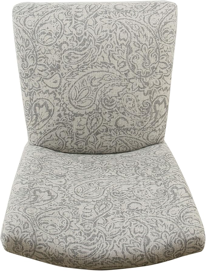 HomePop Parsons Classic Upholstered Accent Dining Chair, Set of 2, Gray and Cream