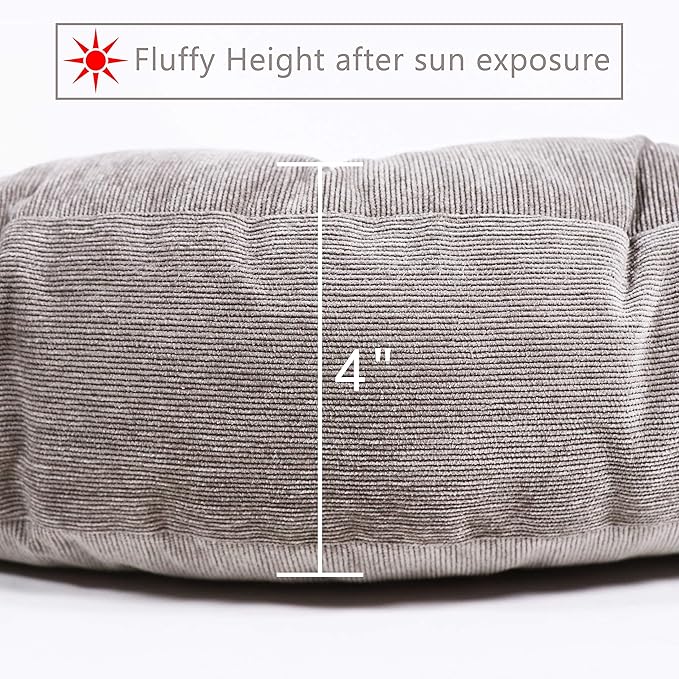 Tiita Outdoor Chair Cushions 22" x 22" Square Seat Pillows Set of 2 Throw Floor Pads for Patio Garden Furniture Chairs Office Livinh Room, Grey