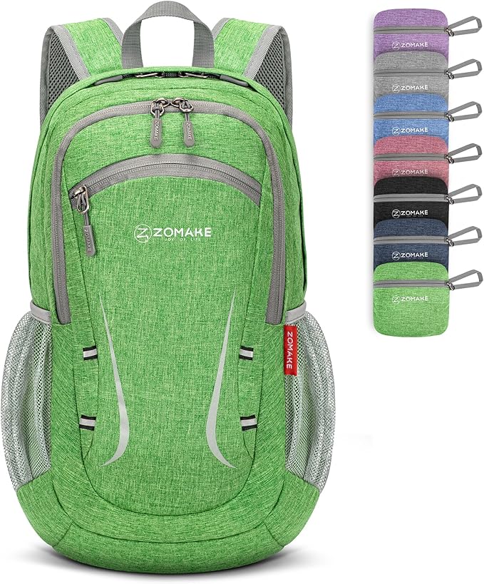 ZOMAKE Ultra Lightweight Packable Backpack 20L,Small Foldable Backpacks Hiking Water Resistant Collapsible Daypack for Wom...