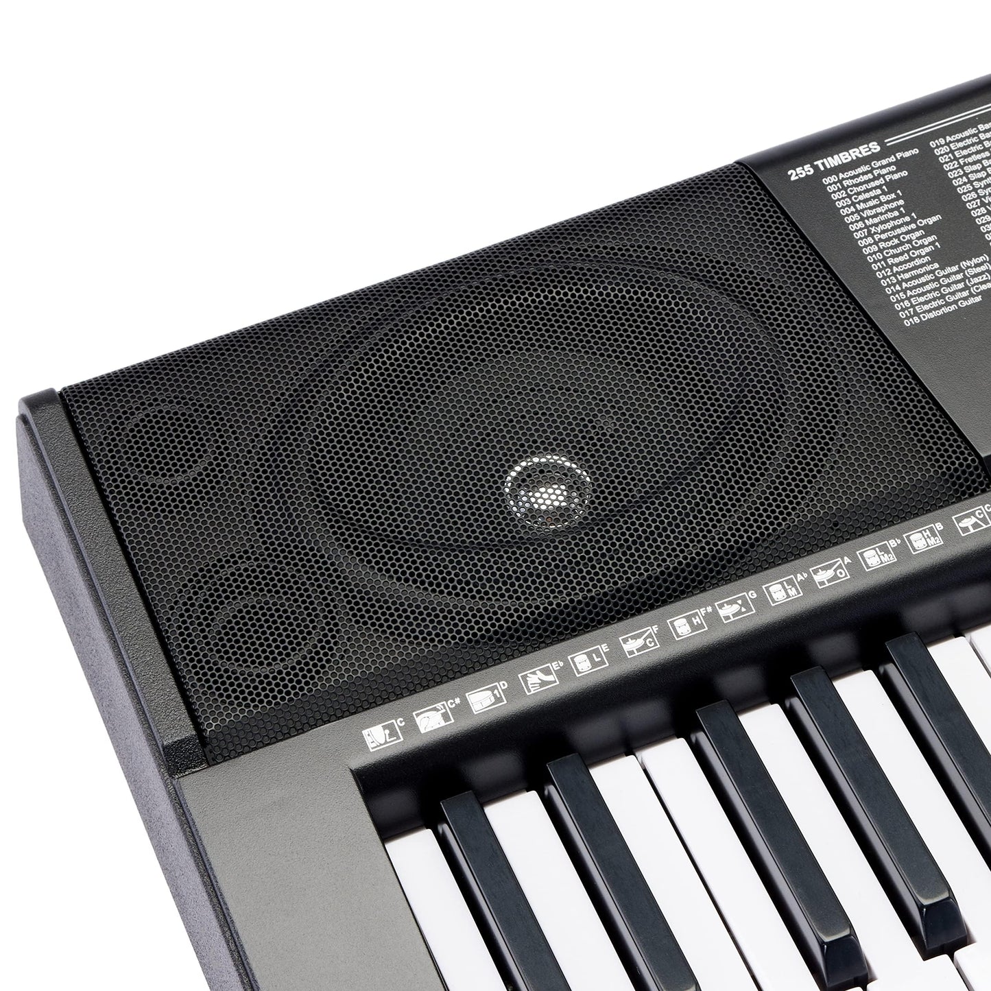 Amazon Basics Portable Electric Keyboard Piano with 61 Full Size Keys, Built-in Speakers, Songs for Learning, Digital Piano, Black