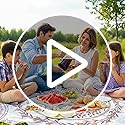 FLY SPRAY Extra Large Picnic Outdoor Blanket, 80''x80'' Waterproof Foldable Blankets Gingham Picnic Mat for Beach (Pink)