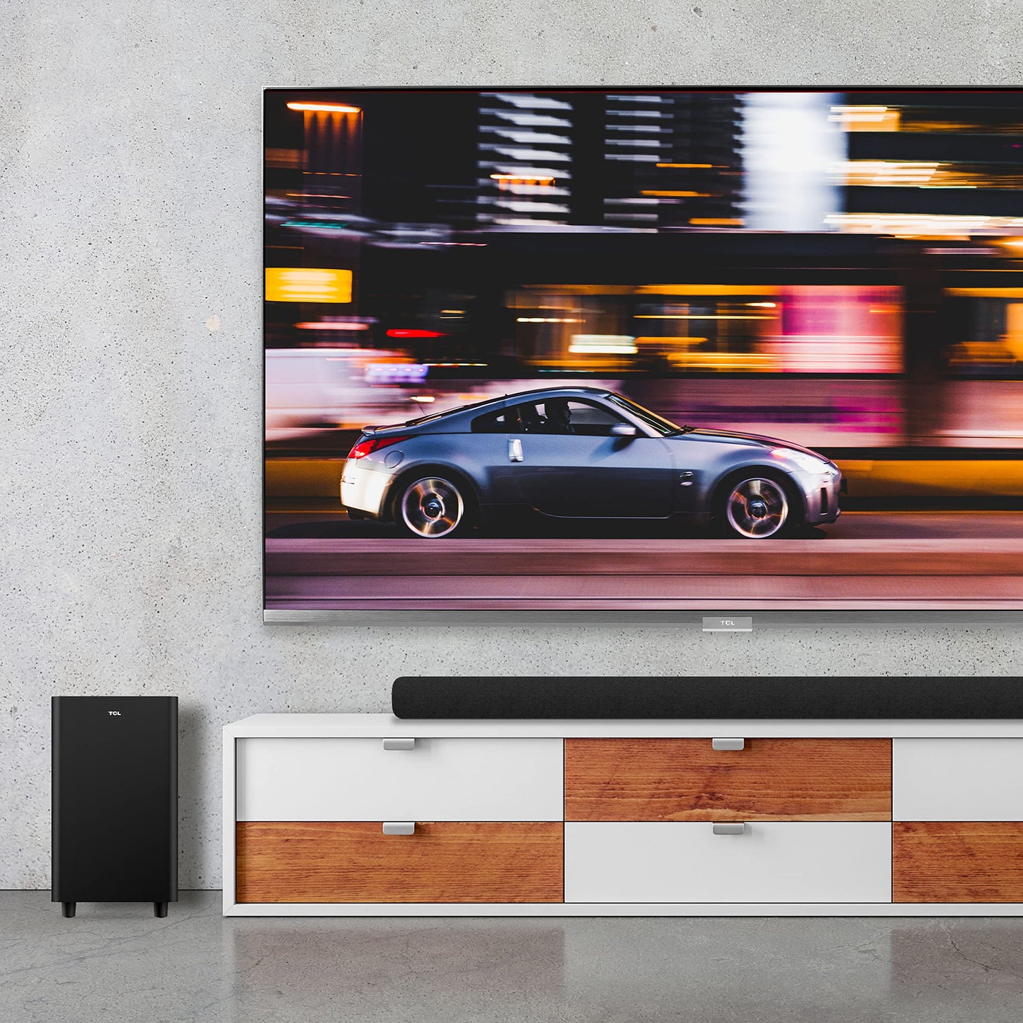 TCL Alto 8 Plus 3.1.2 Channel Dolby Atmos Sound Bar with Wireless Subwoofer, 39-inch, Black, Model TS8132