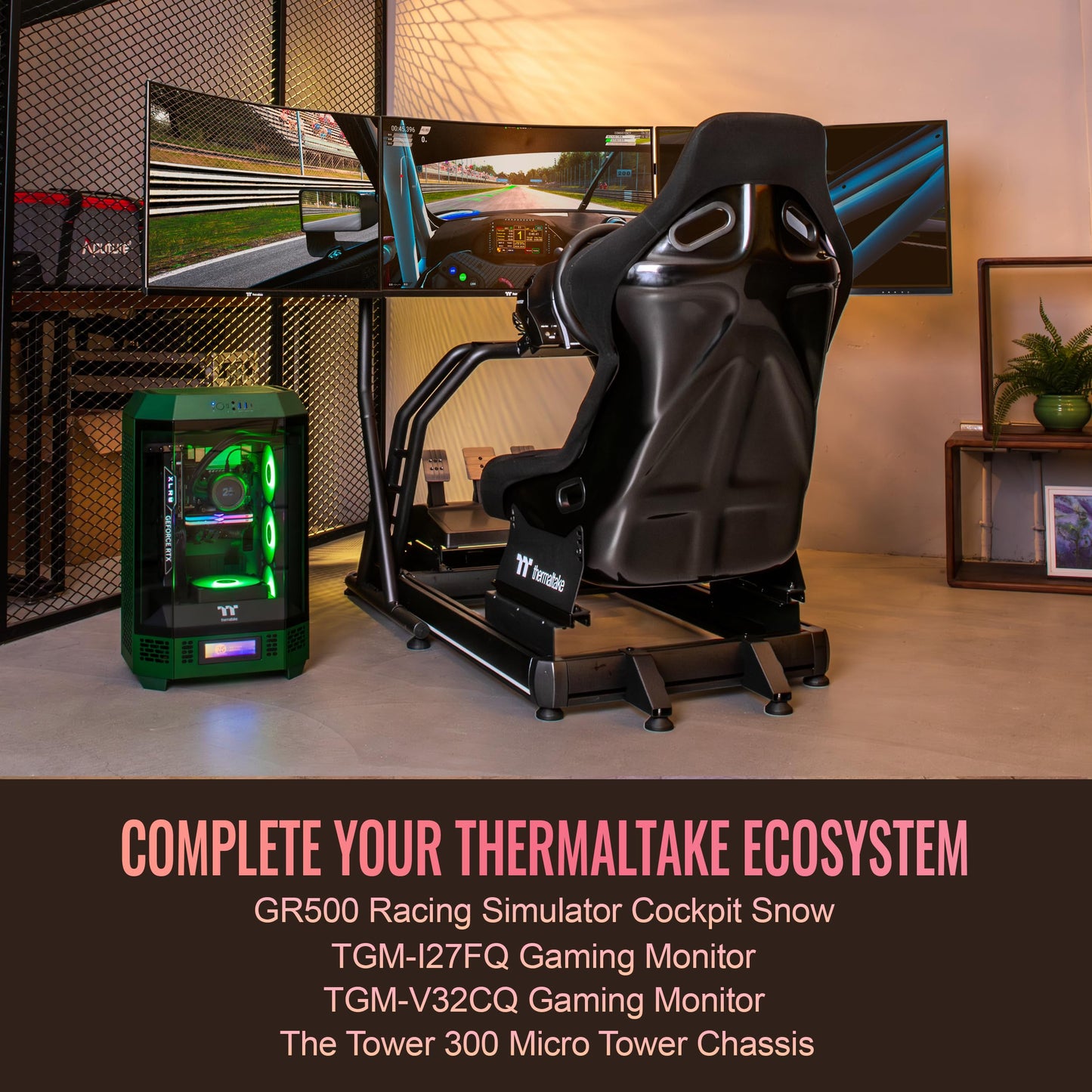 Thermaltake GR500 White Racing Simulator Cockpit, GSC-R50-CPASWH-01