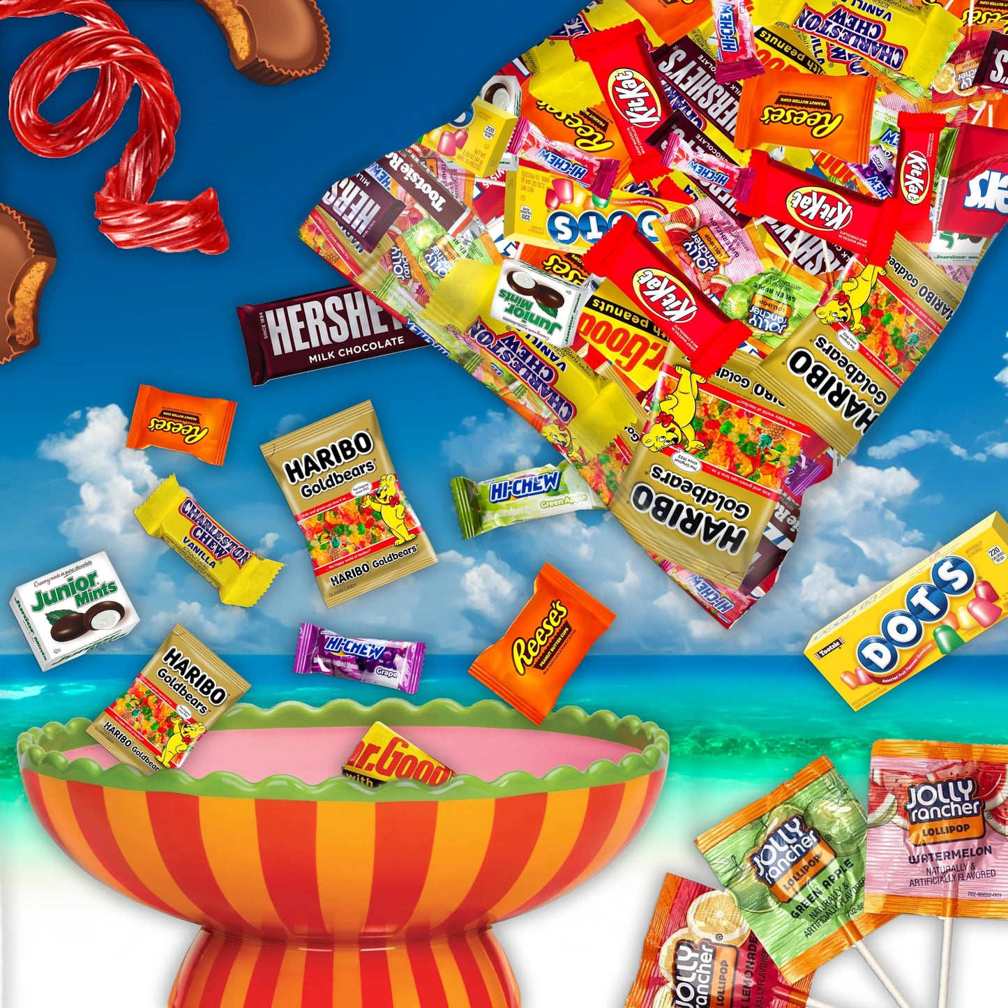 Individually Wrapped Mini Candy & Chocolate Mix - 4 lb Bulk Easter Candy Assortment - Easter Basket Stuffers, Pinata Stuffer Candies Variety Pack, Office CandyBowl Treats - Sweet & Chocolatey Flavors