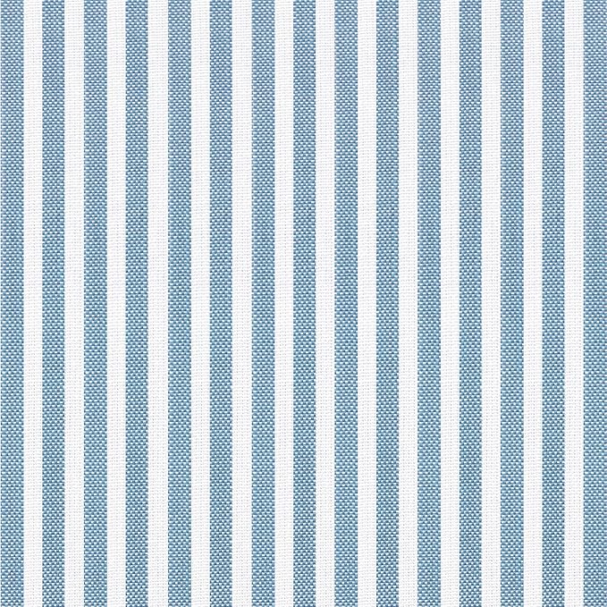 AAAAAcessories D-Shaped Chair Cushions, 2" Thick Dining Chair Pads with Ties and Removable, Machine-Washable Cover, 17" x 16", Set of 4, Pinstripe Blue